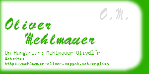 oliver mehlmauer business card
